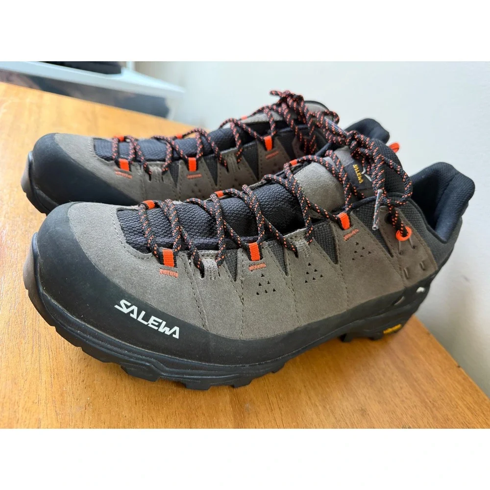 Salewa Men's Alp Trainer 2 GTX Leather Hiking Shoe 13 Bungee Cord Gray Black